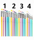 Penselen Set – 6 Stuks - 4 Sets