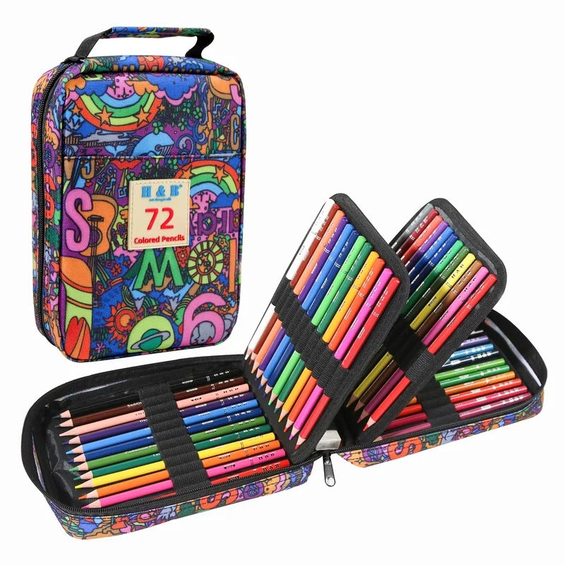72-Delige Kleurpotloden Set – Professionele Tekenset